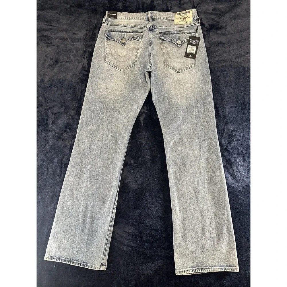 True Religion Billy Relaxed SN Flap Bootcut Denim Jeans Men's Size 34x33 1/2